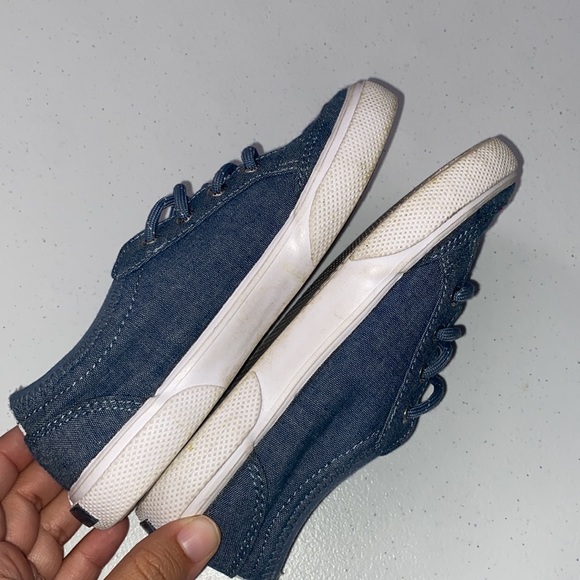 Sperry Boy’s Denim Jean Slip On Velcro Sneakers Memory Foam Size 12 - Picture 4 of 12